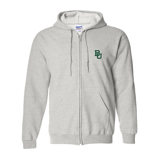 Men's Baylor Bears  Gildan  Heavy Blend Full Zip Hooded Sweatshirt