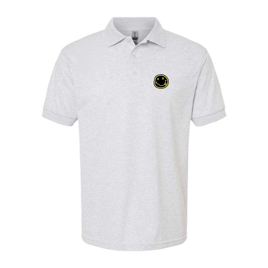 Men's Nirvana Yellow and Black Face Dry Blend Jersey Polo