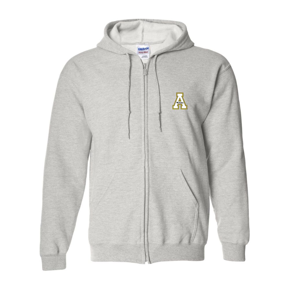 Men's Appalachian State Mountaineers Gildan  Heavy Blend Full Zip Hooded Sweatshirt