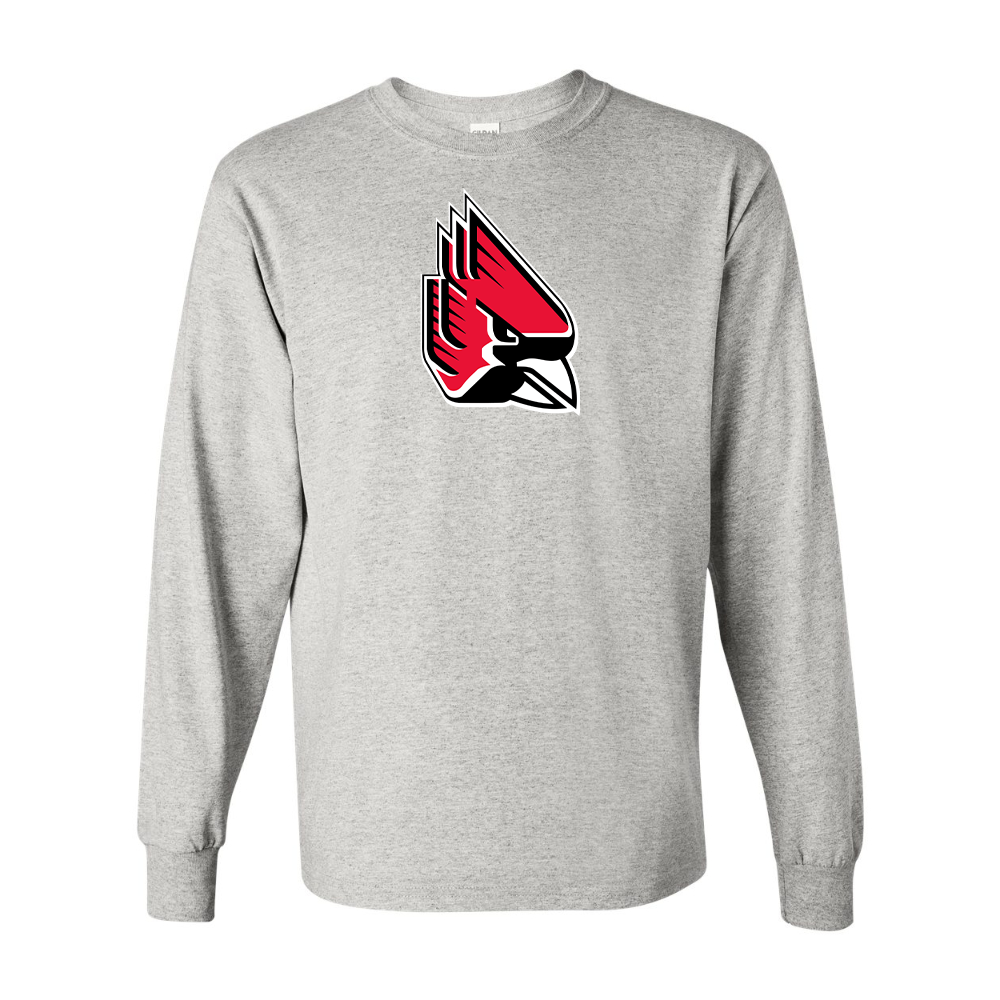 Men's   Ball State Cardinals Gildan Heavy Cotton Long Sleeve T-Shirt