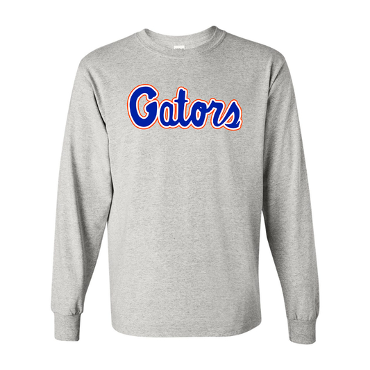 Men's   Florida Gators Script Gildan Heavy Cotton Long Sleeve T-Shirt