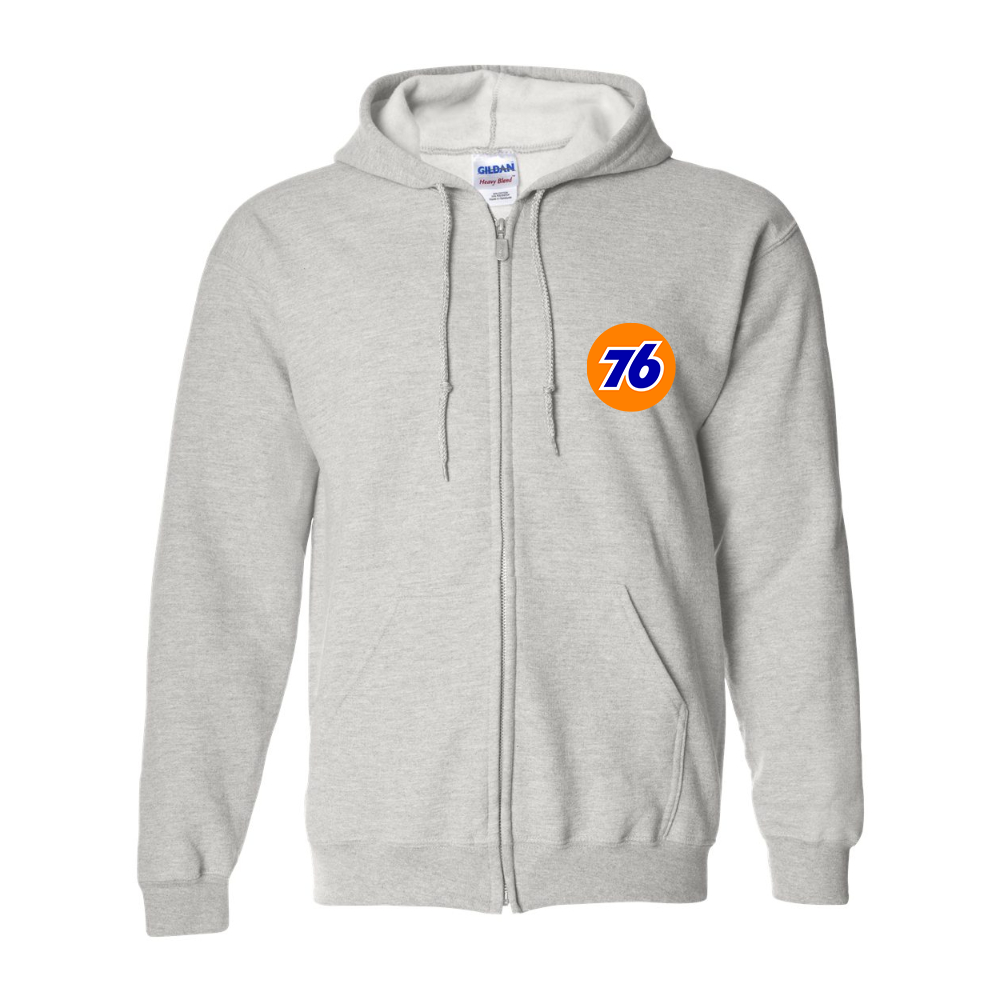 Men's 76 Gas Stationr Gildan  Heavy Blend Full Zip Hooded Sweatshirt