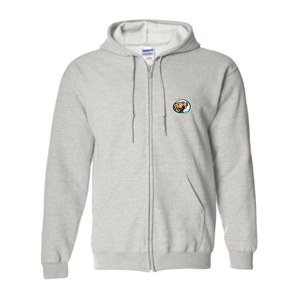 Men's  Bemidji State Beavers Gildan  Heavy Blend Full Zip Hooded Sweatshirt