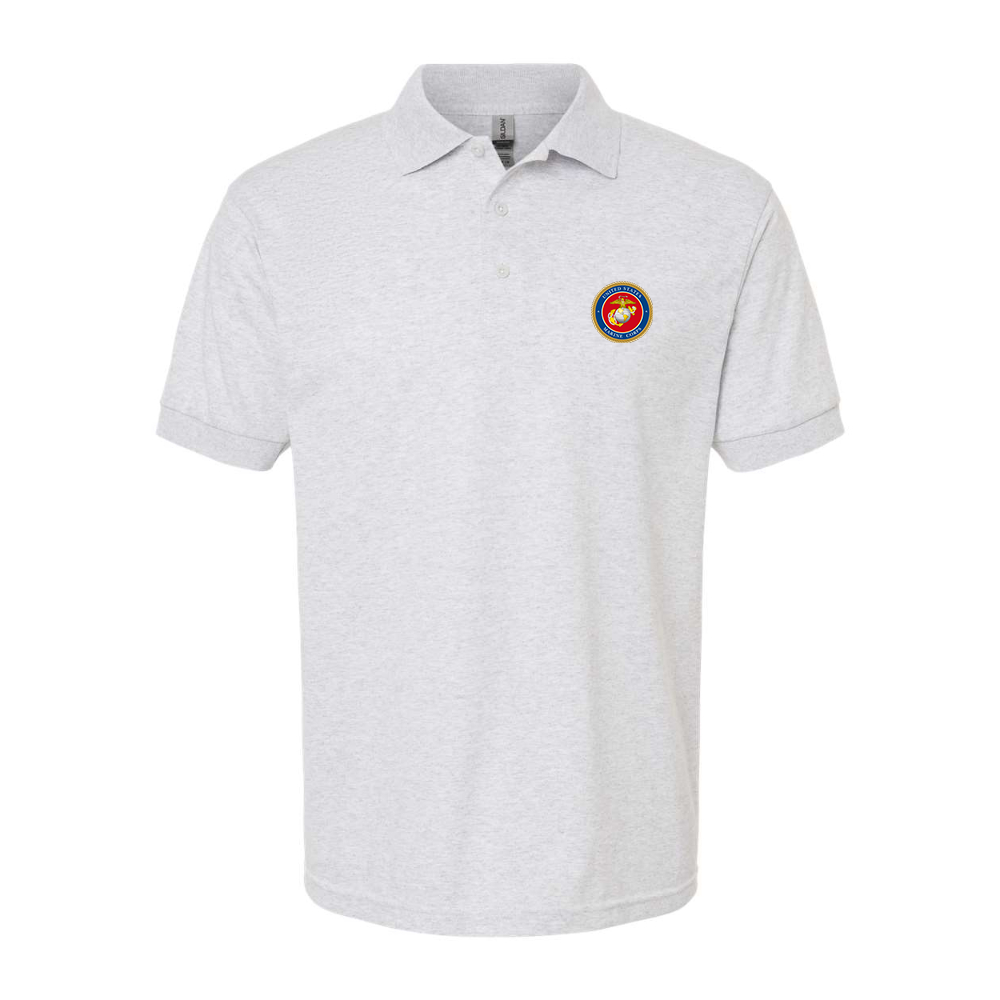 Men's  USMC Emblem Dry Blend Jersey Polo
