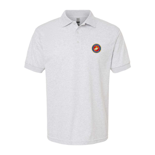 Men's  USMC Emblem Dry Blend Jersey Polo