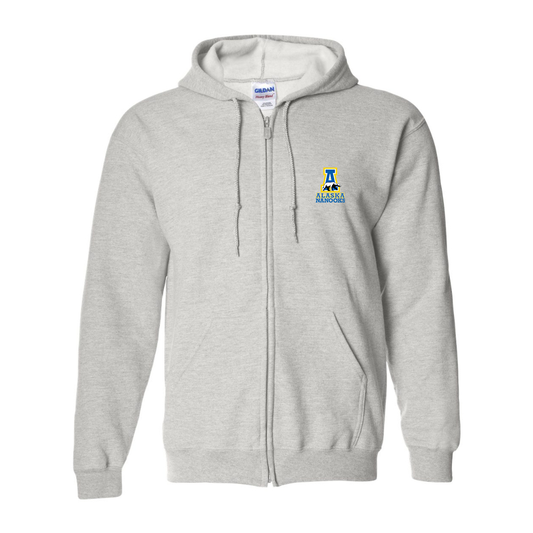 Men's Alaska Nanooks Gildan  Heavy Blend Full Zip Hooded Sweatshirt