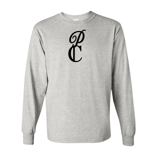 Men's P & C Black   Gildan Heavy Cotton Long Sleeve T-Shirt