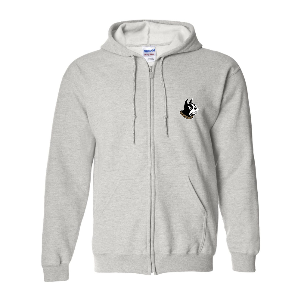 Men's Woffrd Terriers Gildan  Heavy Blend Full Zip Hooded Sweatshirt