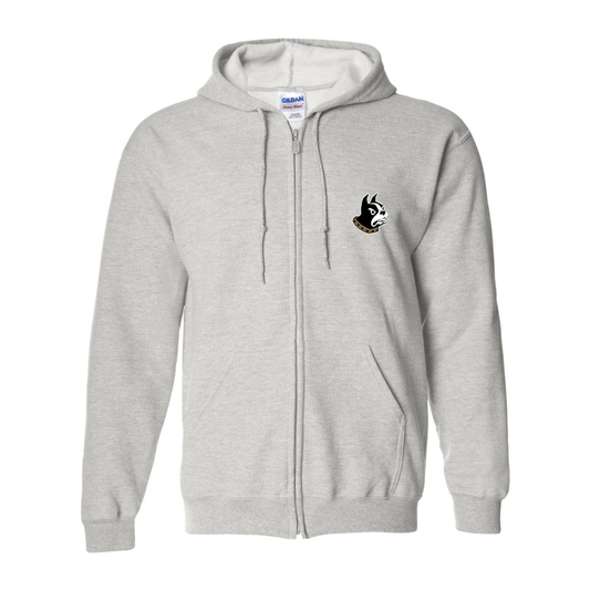 Men's Woffrd Terriers Gildan  Heavy Blend Full Zip Hooded Sweatshirt