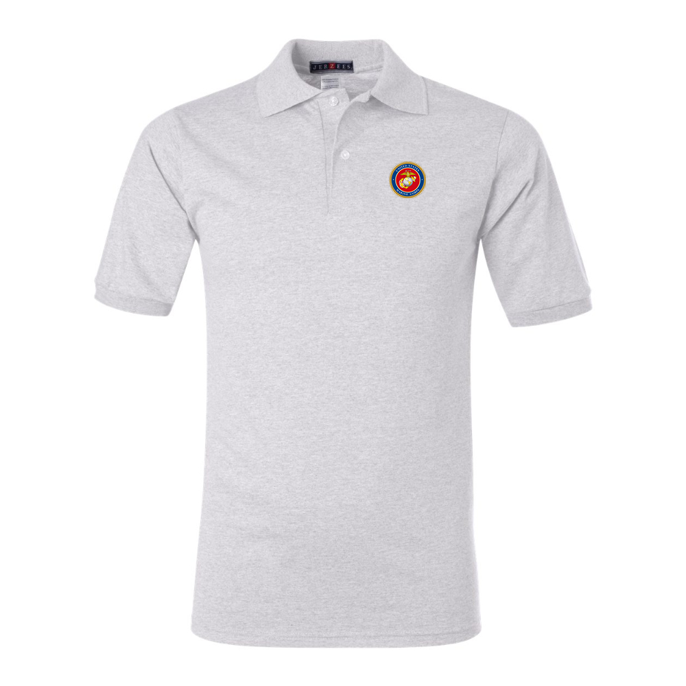 Men's  USMC Emblem JERZEES  SpotShield polo
