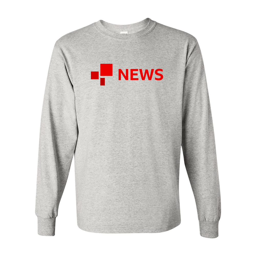 Men's BBC News Gildan Heavy Cotton Long Sleeve T-Shirt