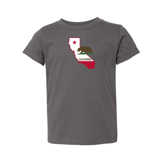 California Bear Map BELLA  CANVAS Toddler Jersey Tee