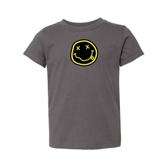 Nirvana Yellow and Black Face BELLA  CANVAS Toddler Jersey Tee