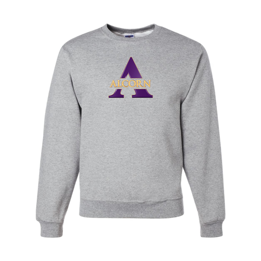 Men's Alcorn State Braves JERZEES NuBlend Crewneck Sweatshirt