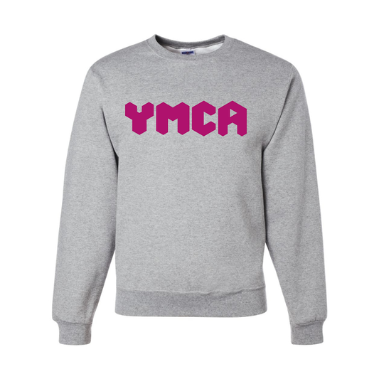 Men's  YMCA Mauve JERZEES NuBlend Crewneck Sweatshirt