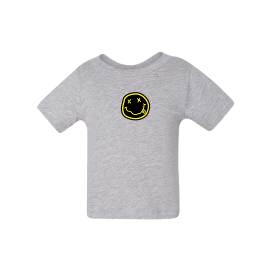 Nirvana Yellow and Black Face BELLA CANVAS Infant Jersey Tee