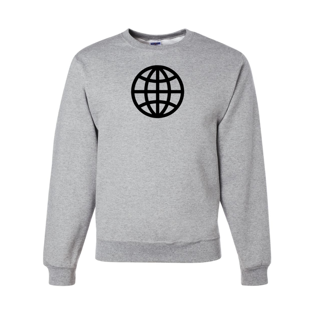 Men's  Internet Globe JERZEES NuBlend Crewneck Sweatshirt