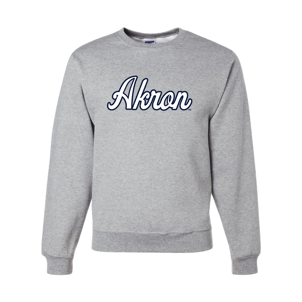 Men's Akron Zips   JERZEES NuBlend Crewneck Sweatshirt