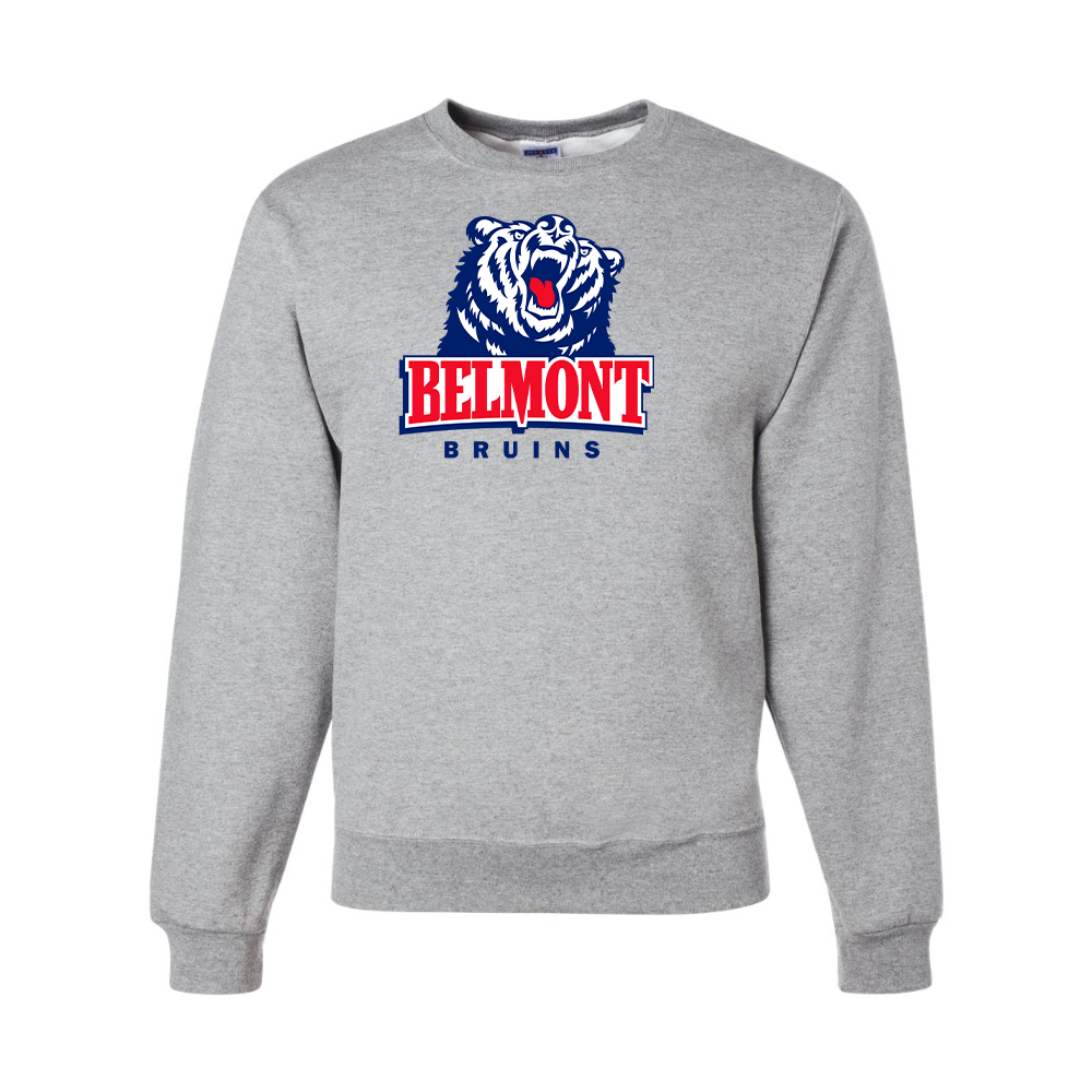 Men's Belmont Bruins JERZEES NuBlend Crewneck Sweatshirt