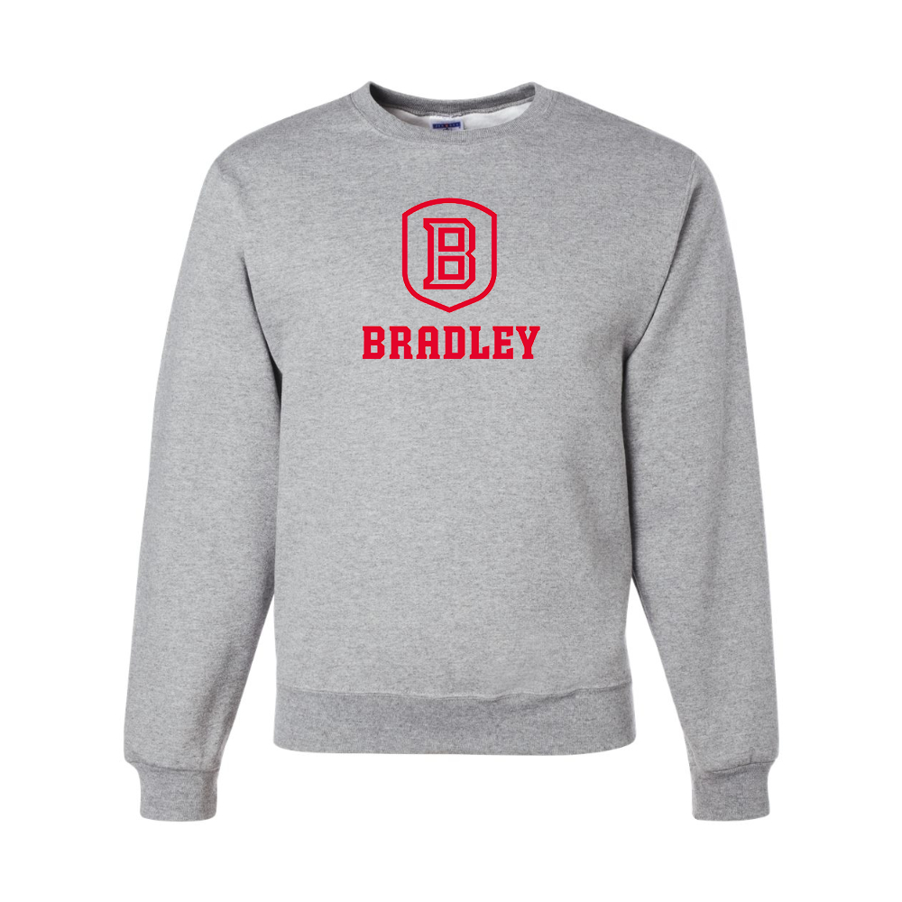 Men's Bradley Braves JERZEES NuBlend Crewneck Sweatshirt