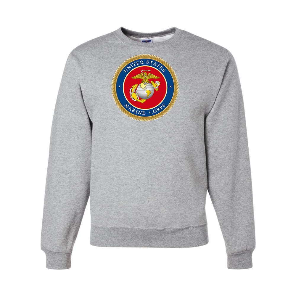 Men's  USMC Emblem JERZEES NuBlend Crewneck Sweatshirt
