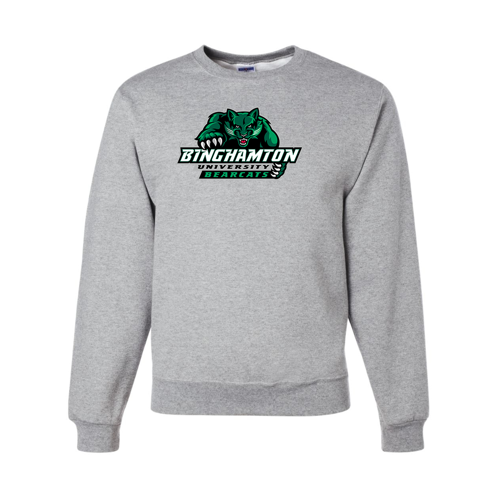 Men's Binghamton Bearcats JERZEES NuBlend Crewneck Sweatshirt