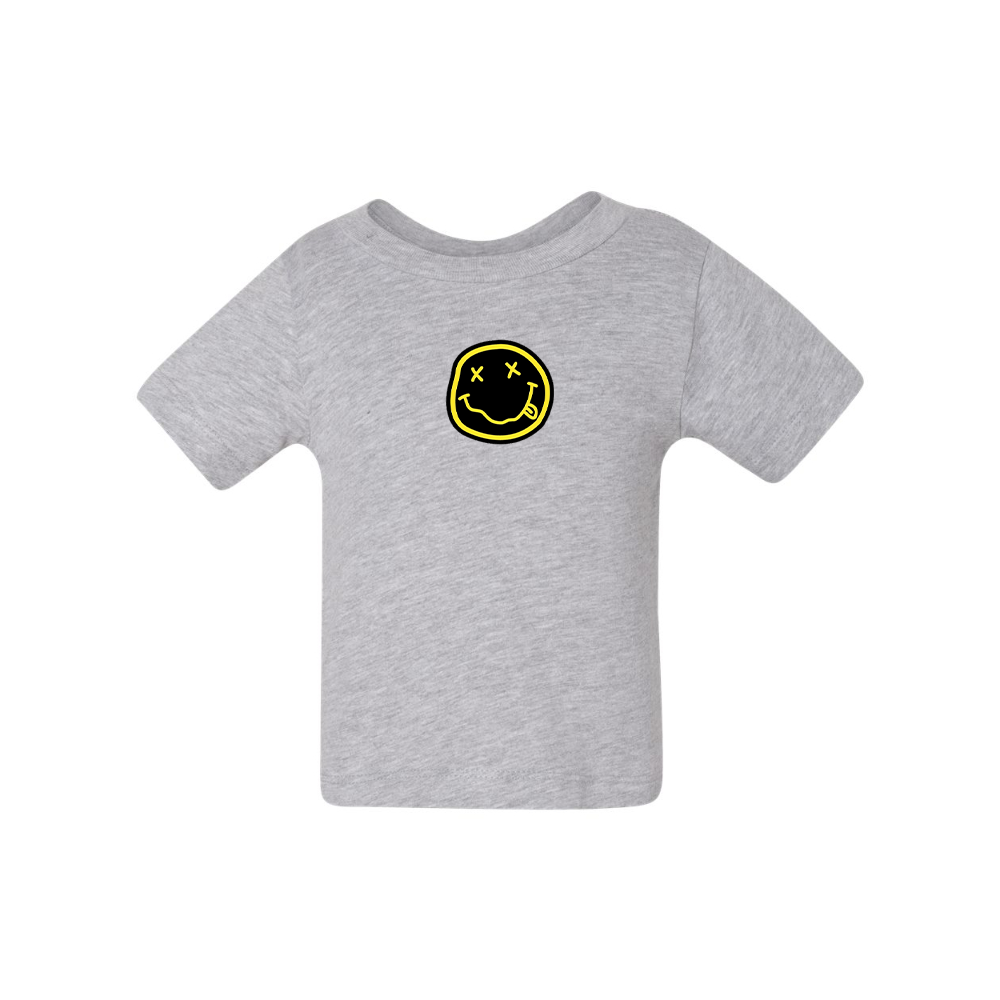 Nirvana Yellow and Black Face BELLA CANVAS Infant Jersey Tee