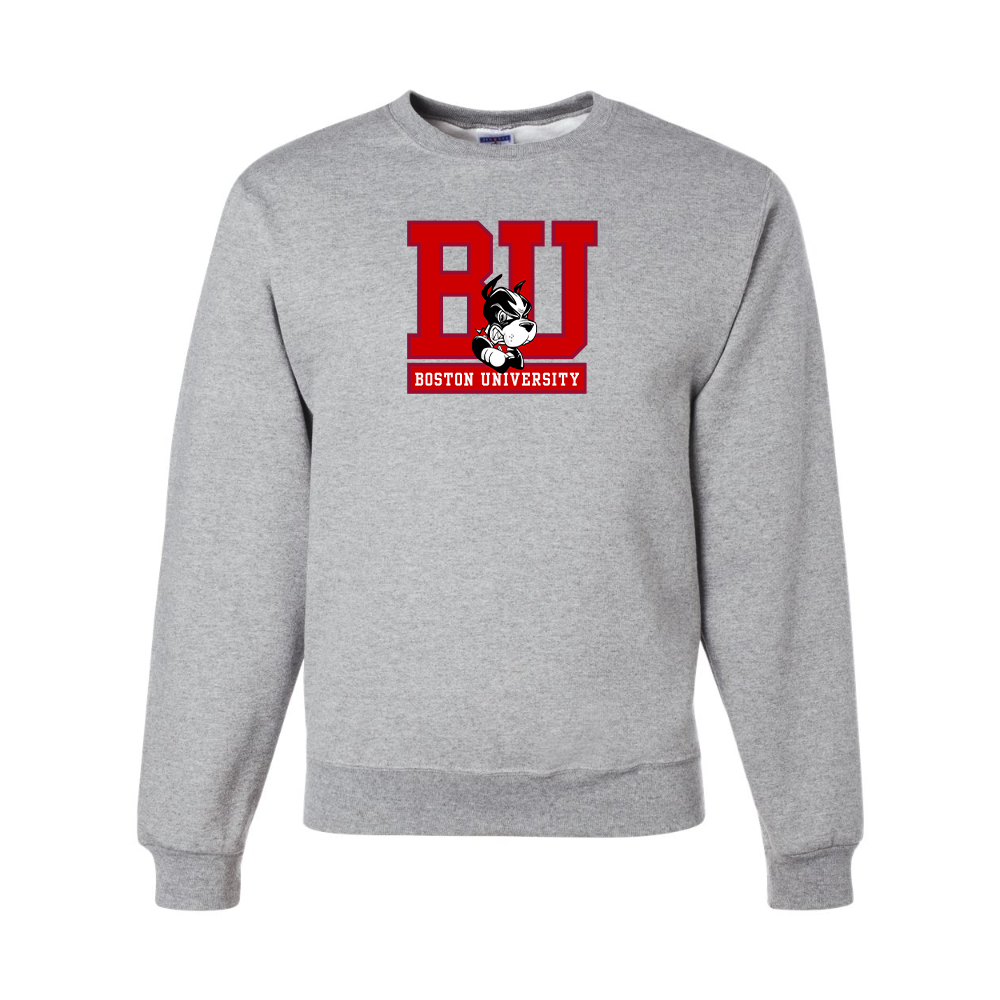Men's Boston University Terriers JERZEES NuBlend Crewneck Sweatshirt