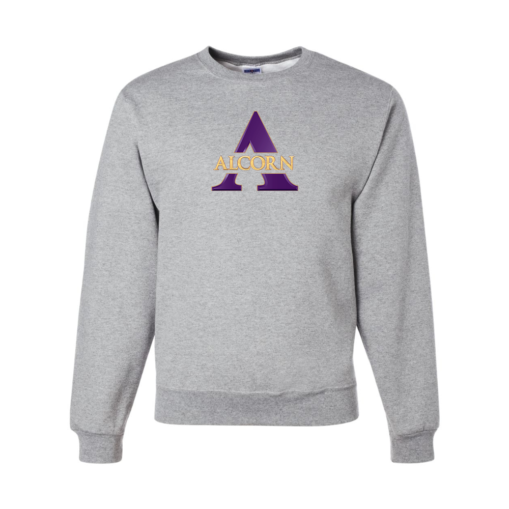 Men's Alcorn State Braves JERZEES NuBlend Crewneck Sweatshirt