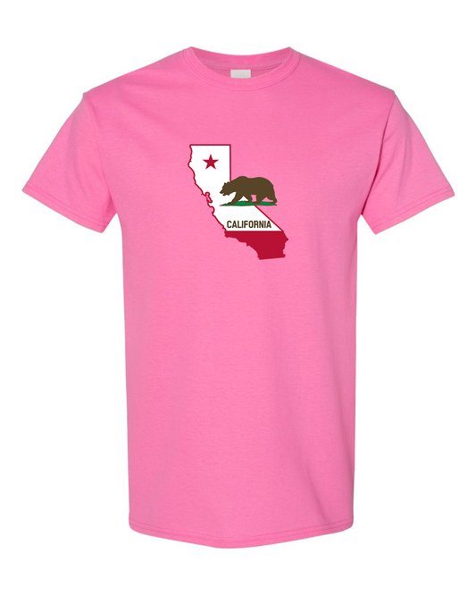 Men's California Bear Map  Gildan Heavy Cotton T-Shirt