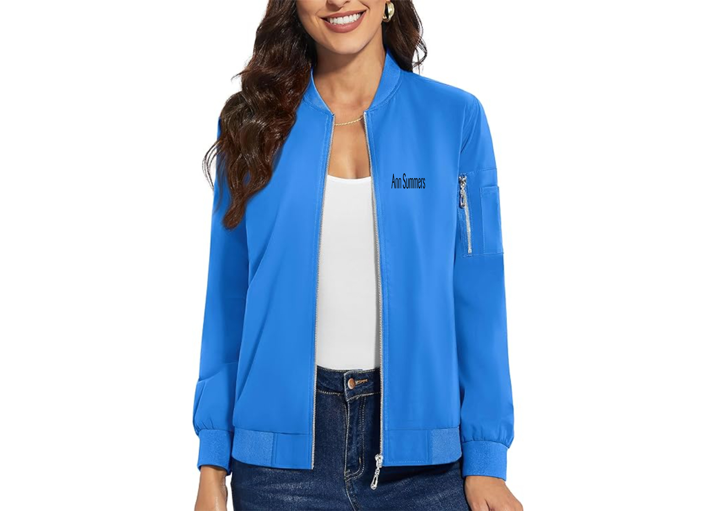 Women's Ann Summers Premium Bomber Jacket with Polished Detailing and Functional Sleeve Pocket Modern Luxury Outerwear
