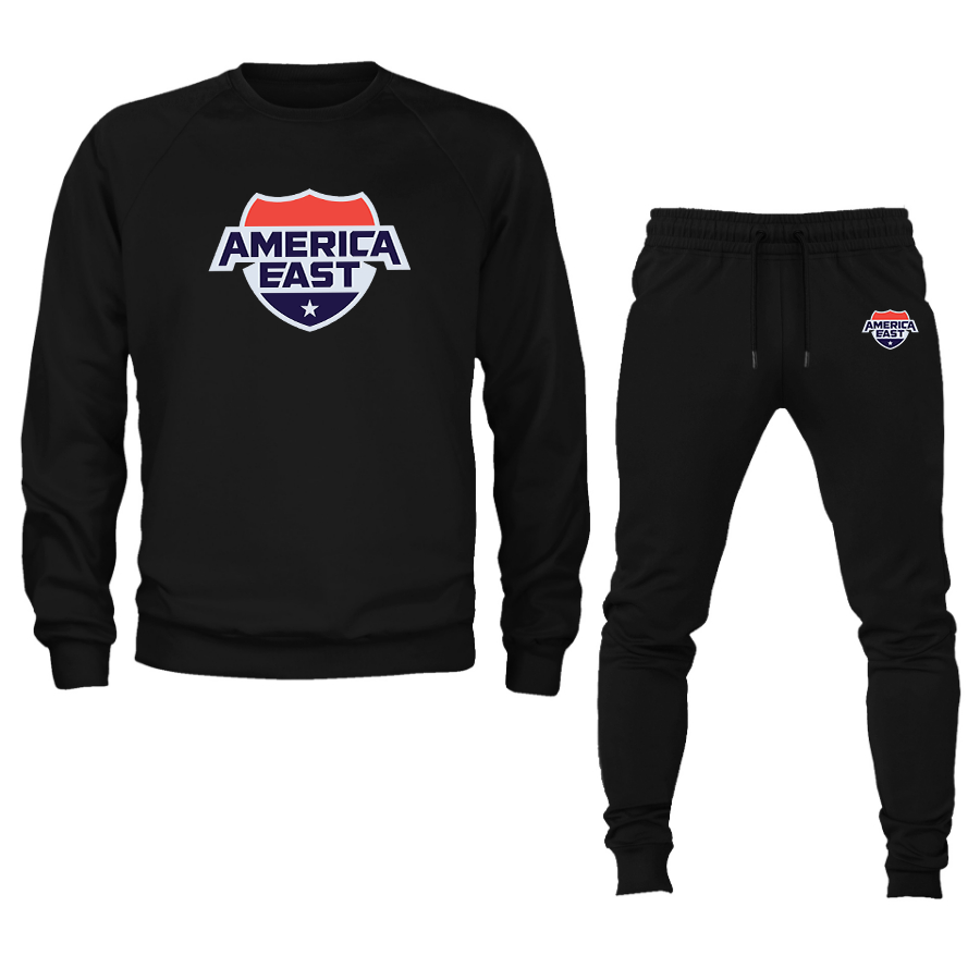Men's America East Conference Crewneck Sweatshirt Joggers Suit