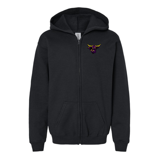 Youth Minnesota State Mavericks  Gildan Heavy Blend Full Zip Hooded Sweatshirt