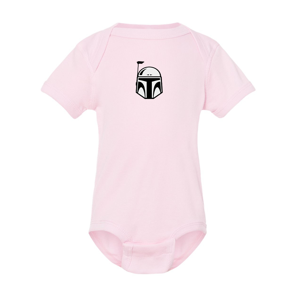 Star Wars Boba Fett Helmet Rabbit Skins Infant Baby Rib Bodysuit
