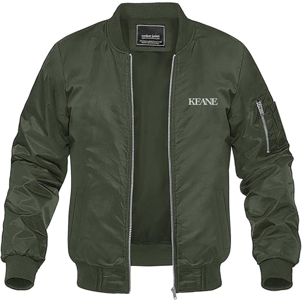 Men's Keane Lightweight Bomber Jacket Windbreaker Softshell Varsity Jacket Coat