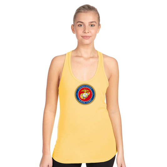 Women's  USMC Emblem Next Level Ideal Racerback Tank