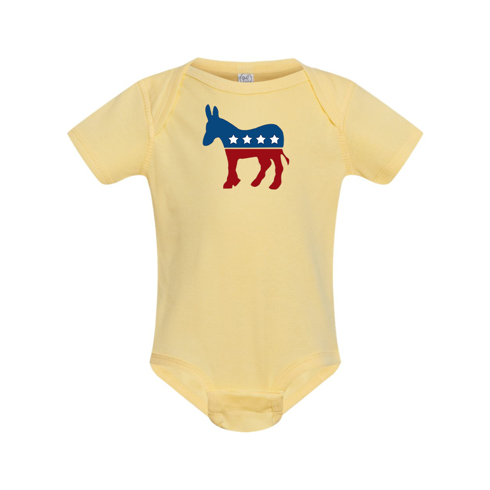 Democrat Election Symbol Rabbit Skins Infant Baby Rib Bodysuit