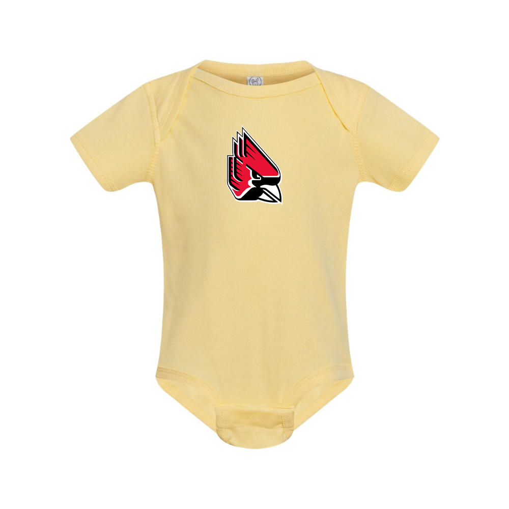 Ball State Cardinals  Rabbit Skins Infant Baby Rib Bodysuit