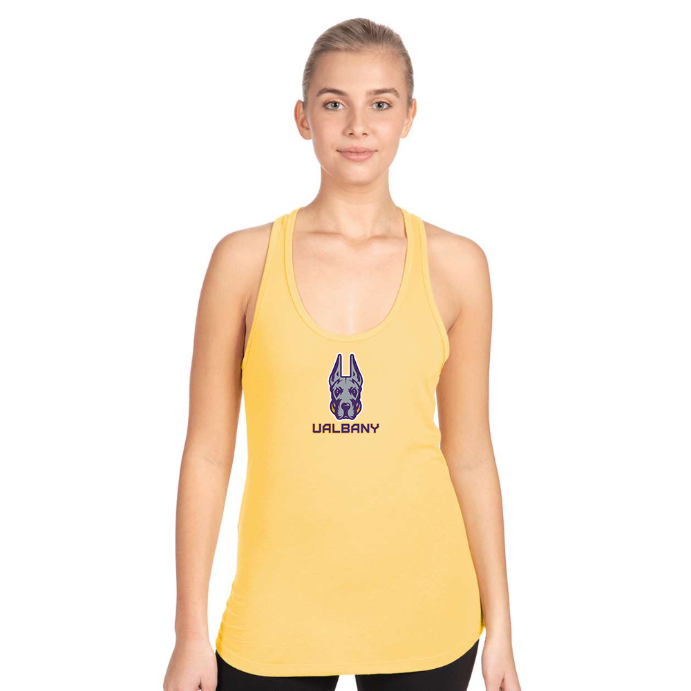 Women's Albany Great Danes  Next Level Ideal Racerback Tank