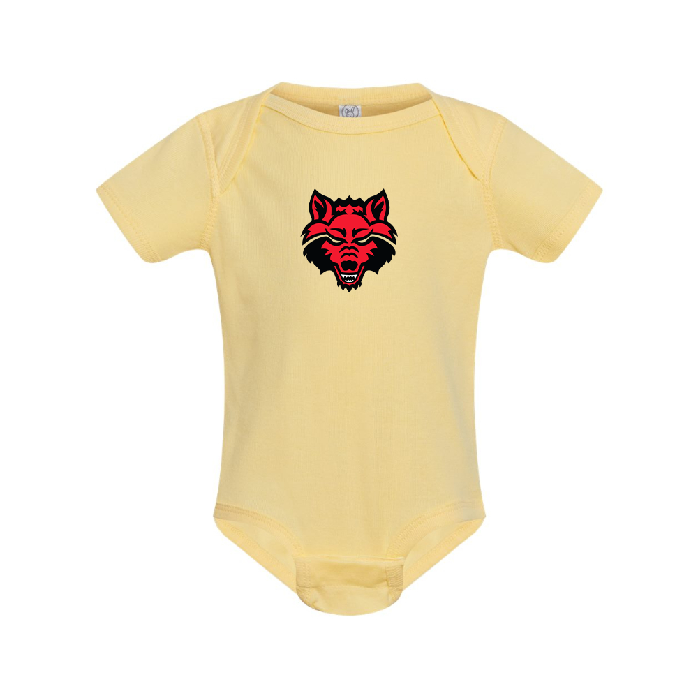 Arkansas State Red Wolves Rabbit Skins Infant Baby Rib Bodysuit