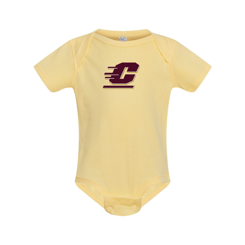 Central Michigan Chippewas  Rabbit Skins Infant Baby Rib Bodysuit