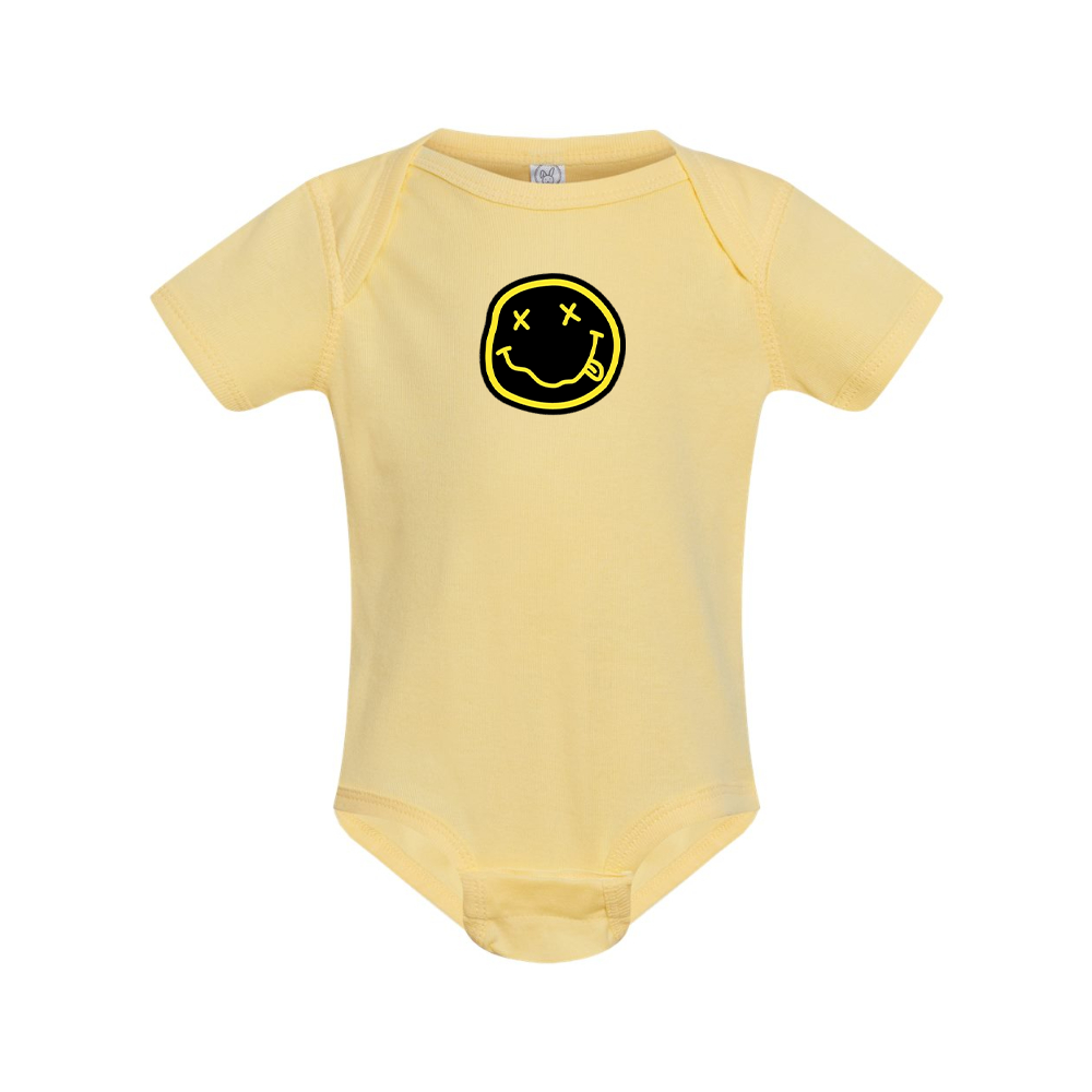 Nirvana Yellow and Black Face Rabbit Skins Infant Baby Rib Bodysuit