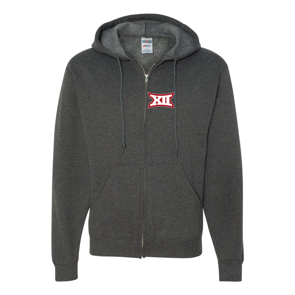 Men's Big 12 Conference JERZEES NuBlend Full-Zip Hooded Sweatshirt