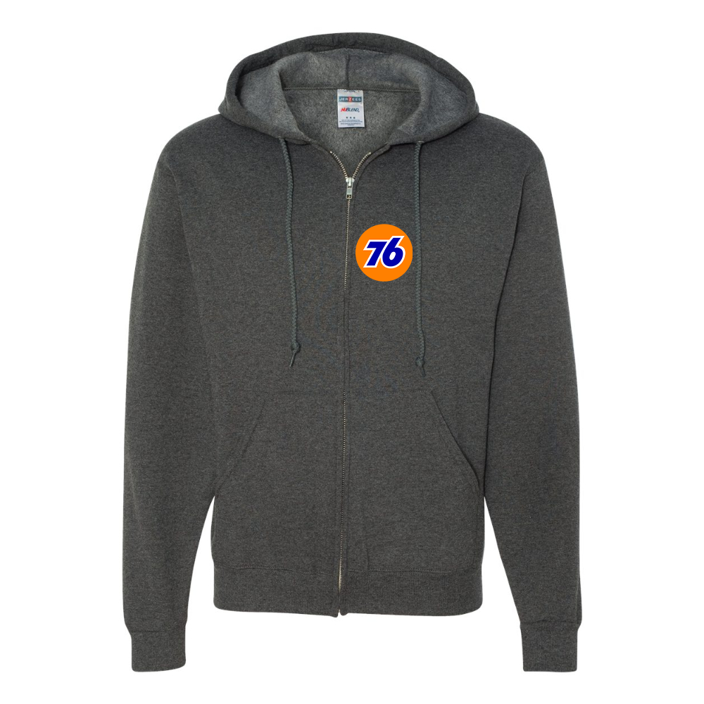Men's 76 Gas Station JERZEES NuBlend Full-Zip Hooded Sweatshirt