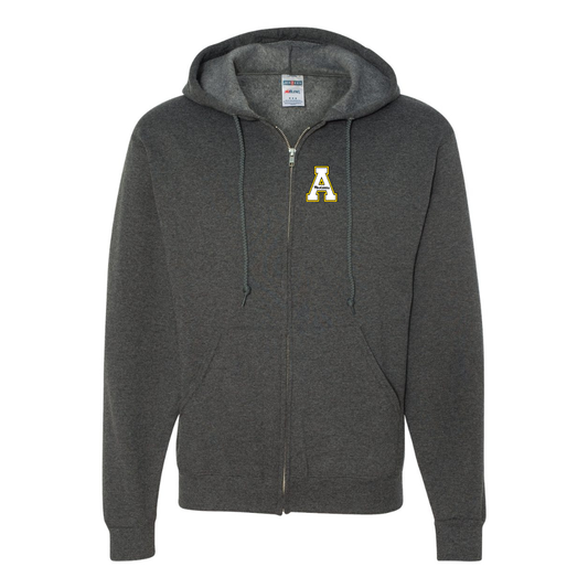 Men's  Appalachian State Mountaineers JERZEES NuBlend Full-Zip Hooded Sweatshirt