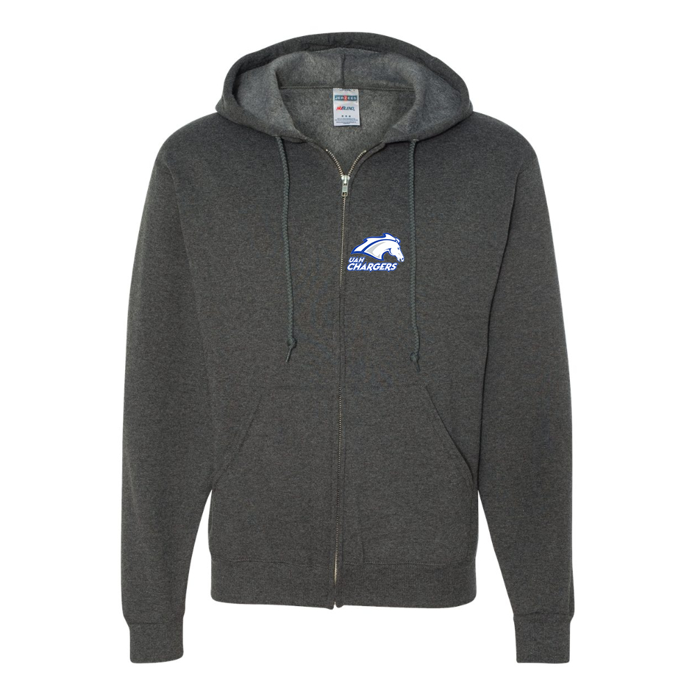 Men's Alabama Huntsville Chargers JERZEES NuBlend Full-Zip Hooded Sweatshirt