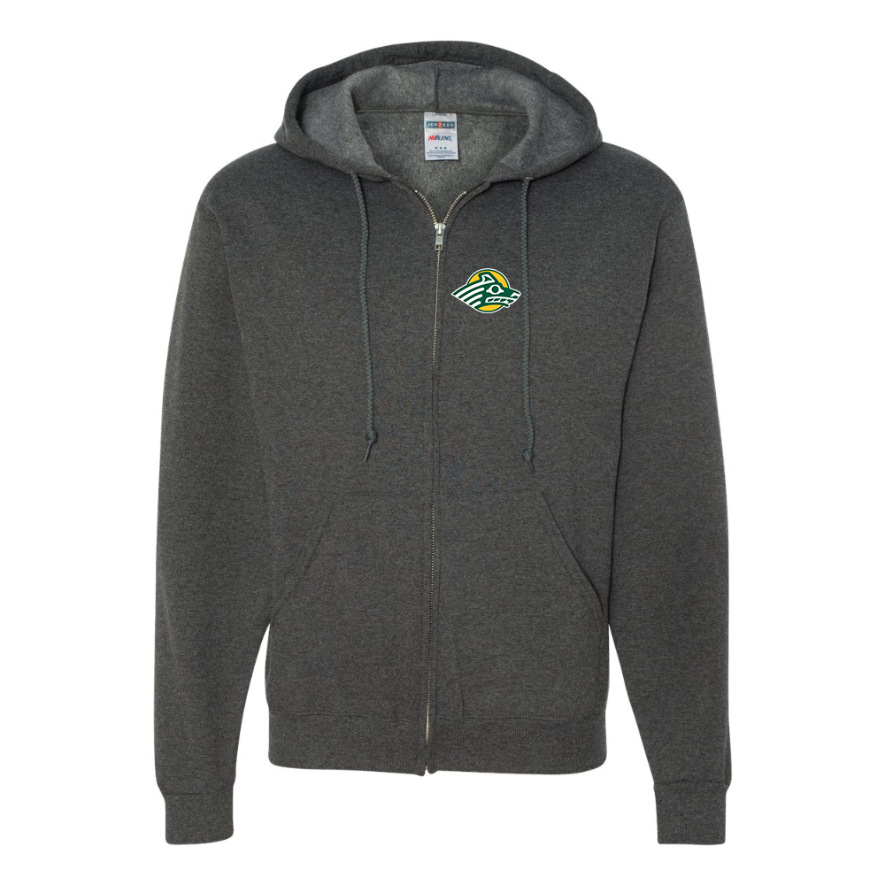 Men's Alaska Anchorage Seawolves  JERZEES NuBlend Full-Zip Hooded Sweatshirt