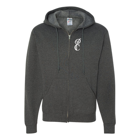 Men's  P & C Black  JERZEES NuBlend Full-Zip Hooded Sweatshirt