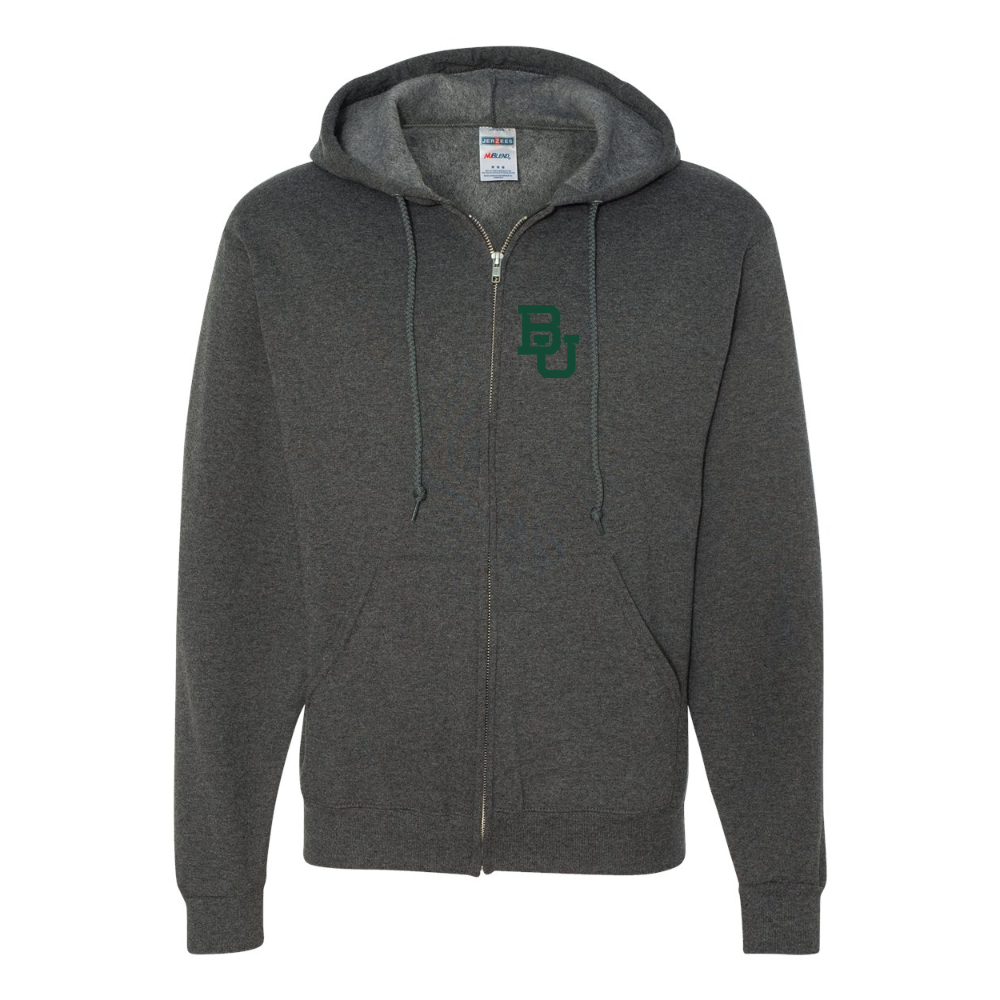 Men's  Baylor Bears JERZEES NuBlend Full-Zip Hooded Sweatshirt