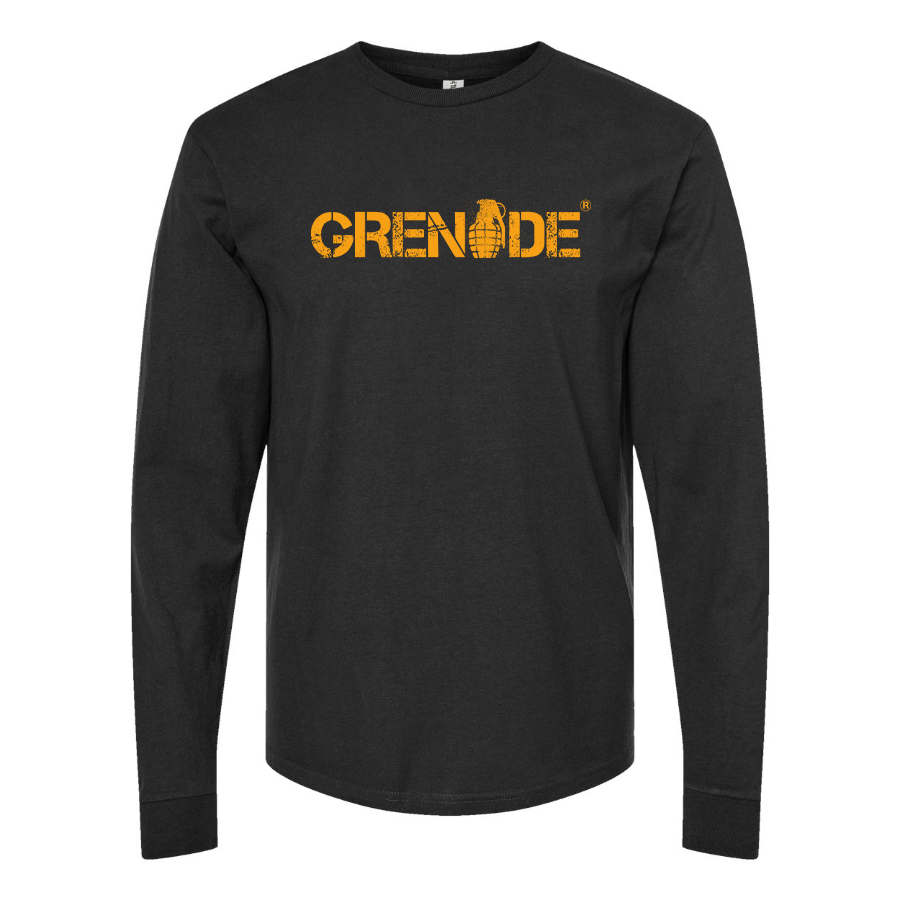 Men's Grenade Logo Cotton Long Sleeve T-Shirt